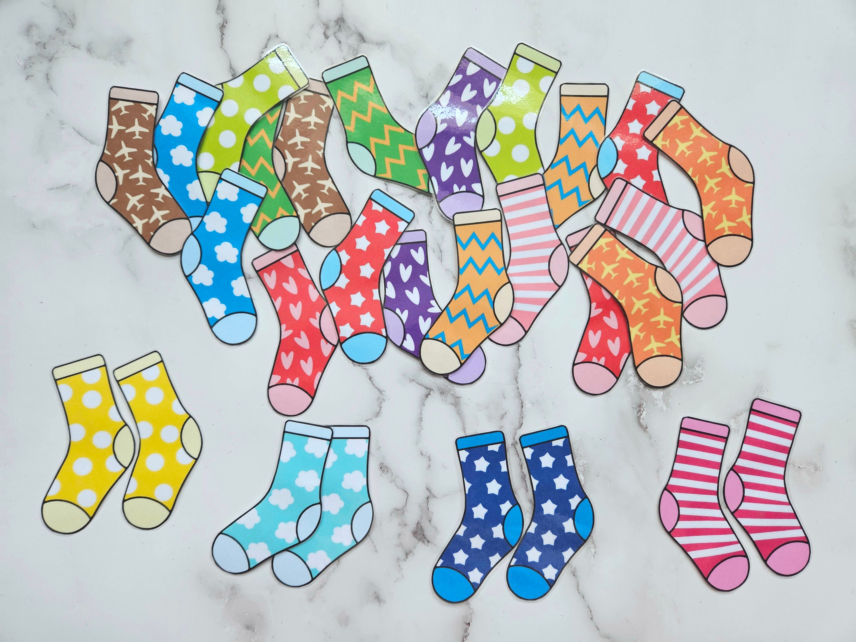 Sock Pattern Matching Game: Preschool Learning (digital Download) - Etsy
