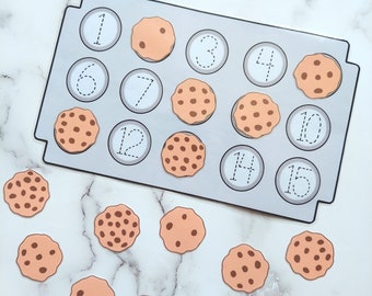 Baking Cookies Counting Practice - Number recognition - Early learning - Preschool learning - Digital Download