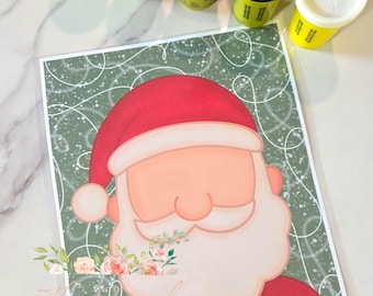 Santa Play Dough Mat - Emotions - Early learning - Preschool learning - Digital Download