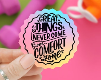 Motiverende waterfles sticker laptop sticker waterdichte sticker sportschool motivatie cadeau nieuwjaar nieuwe jij sticker regenboog sticker gewichtsverlies