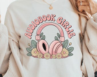Camiseta com audiolivro e leitor de audiolivros, camiseta engraçada com audiolivros, presente para leitor de livros, camiseta para clube de leitura, camiseta literária