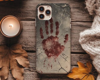 Creepy Bloody Handprint Phone Case | Slasher Horror Design