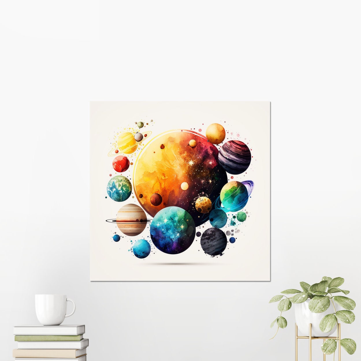 Planets of Solar System Art Print - Etsy