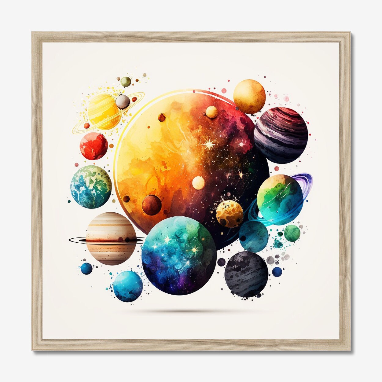 Planets of Solar System Art Print - Etsy
