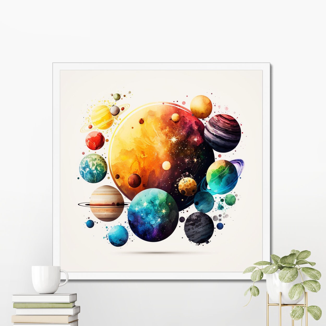 Planets of Solar System Art Print - Etsy