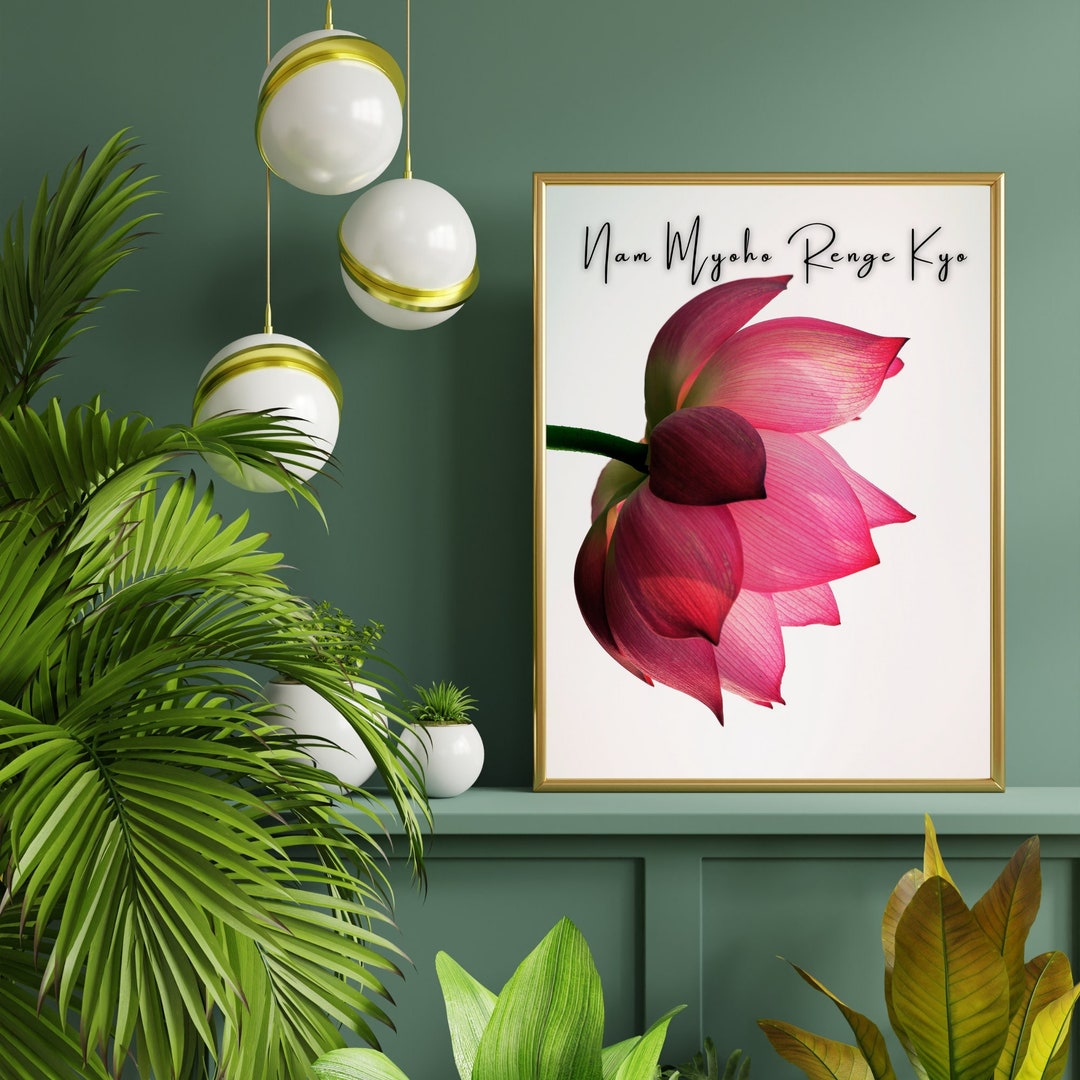 Nam Myoho Renge Kyo Lotus Digital BUDDHISM WALL ART Printable - Etsy