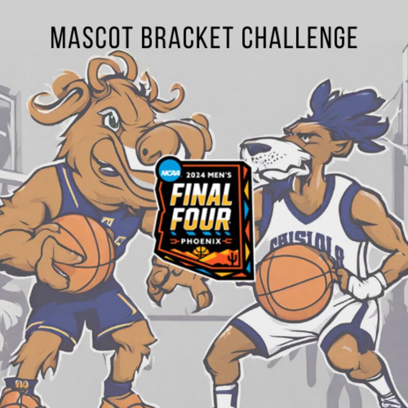 2024 NCAA Men's Basketball March Madness Mascot Tournament Bracket - Etsy