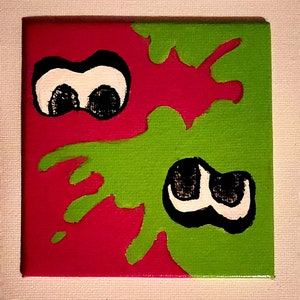 Splatoon 2 Inklings Canvas Art 4x4 Gloss Finish