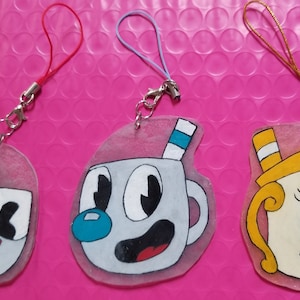 Cuphead Schlüsselanhänger Charms Set von 3