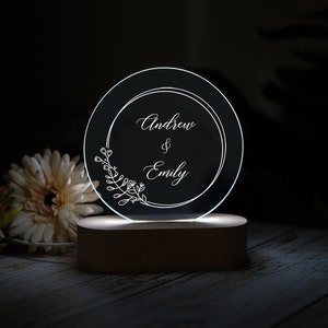 Wedding Gift, Anniversary Gift for Couples,Valentines Gift,Engagement Gift, Newlywed Gifts,Romantic Gift，Gifts for Wife，Couples Night Light