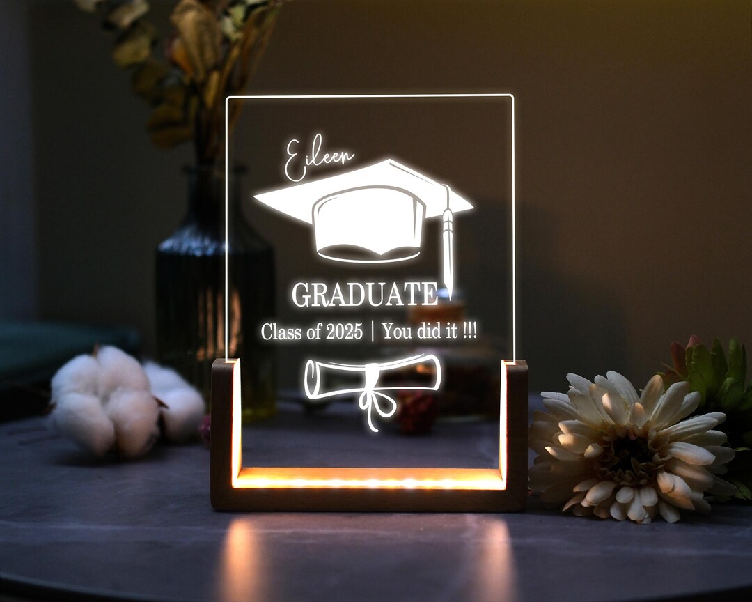 Graduation Led Version Personalized Graduation LED Night Light: Class of 2025 Keepsake - Etsy