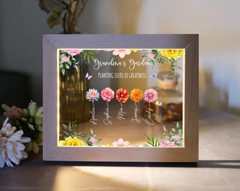 Personalized Mother's Day Night Light: Grandma's Garden Keepsake