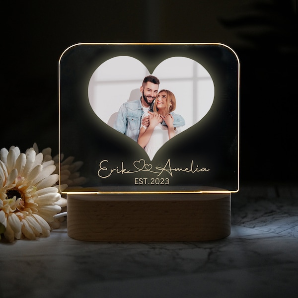 Romantic Gift for Couples，Couples Anniversary Gift，Night Light Gift , LED Night Light,Personalized Gift For Couples，Christmas Gifts