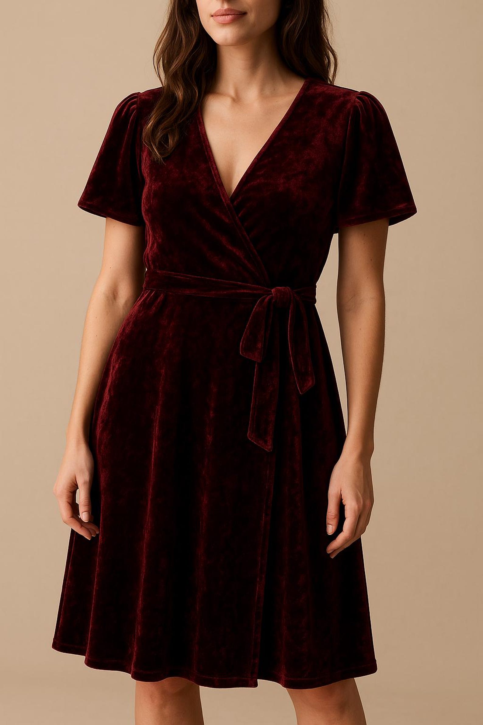 Circle Dress PDF Sewing Pattern, Surplice Neck Dress Sewing Pattern ...