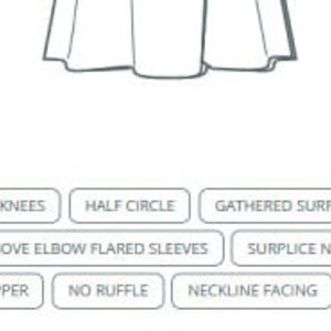 Circle Dress PDF Sewing Pattern, Surplice Neck Dress Sewing Pattern ...