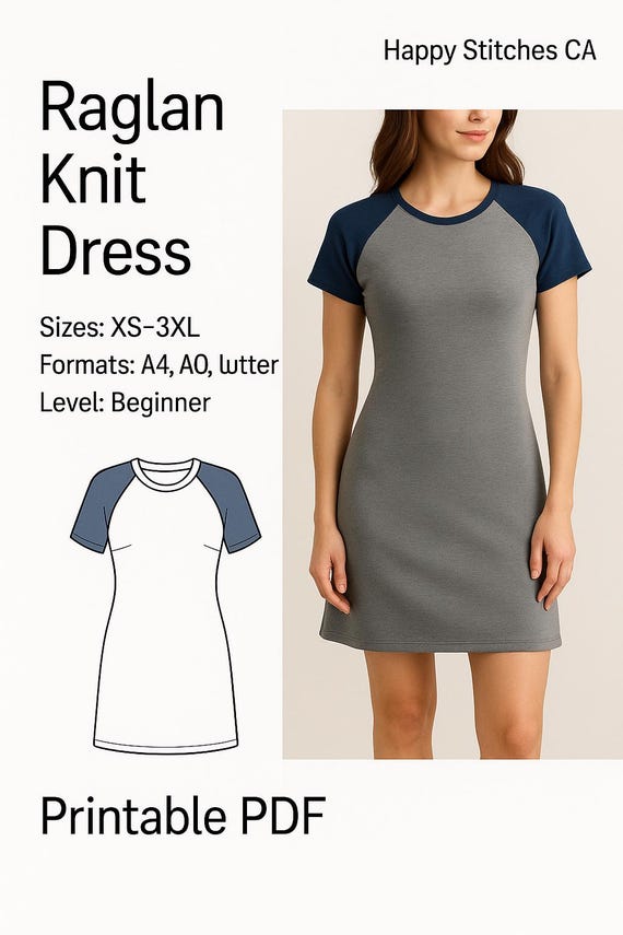 Raglan Sleeve A Line Dress PDF Sewing Pattern, PDF Sewing Pattern Knit Dress, Short Sleeve Tunic Dress Digital Pattern Sewing Pattern Women - Etsy Raglan Sleeve A Line Dress PDF Sewing Pattern, PDF Sewing Pattern Knit Dress, Short Sleeve Tunic Dress Digital Pattern Sewing Pattern Women - Etsy