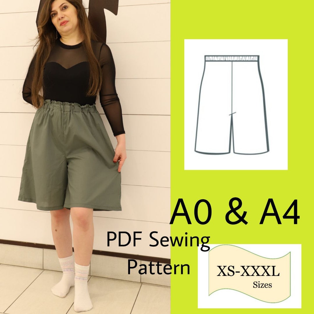Bermuda Shorts PDF Pattern/ PDF Summer Shorts Pattern for Women/digital