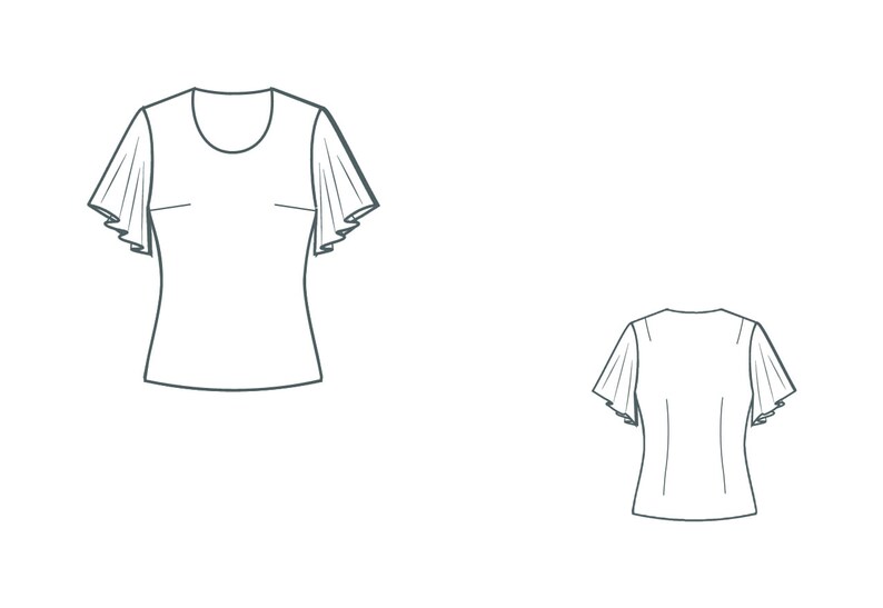 PDF Top Pattern/ PDF Sewing Pattern/ Butterfly Sleeve Top - Etsy