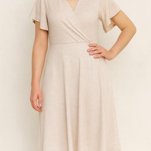 Circle Dress PDF Sewing Pattern, Surplice Neck Dress Sewing Pattern ...