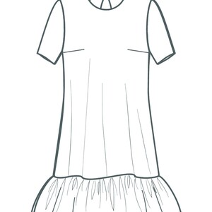 Ruffle Dress Pdf Sewing Pattern With Pdf Sewing Instruction/ Summer ...