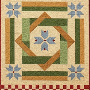 PDF Five Tulips Quilt Pattern, PDF Quilt Pattern, Twin Size Bed Quilt Pattern, Quilt Pattern PDF, Quilting Tutorials, Digital Quilt Pattern