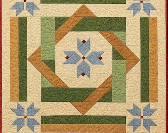 PDF Five Tulips Quilt Pattern, PDF Quilt Pattern, Twin Size Bed Quilt Pattern, Quilt Pattern PDF, Quilting Tutorials, Digital Quilt Pattern