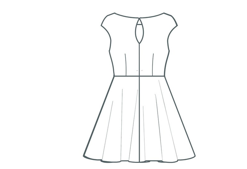 PDF Summer Dress Pattern, Half Circle Dress Pattern, Drop Shoulder ...