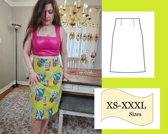 A-Line Skirt PDF Pattern, Sewing Pattern Skirt, Easy To Sew Skirt Pattern, Digital Sewing Pattern Skirt, Bottom Sewing Pattern, Skirt Patter
