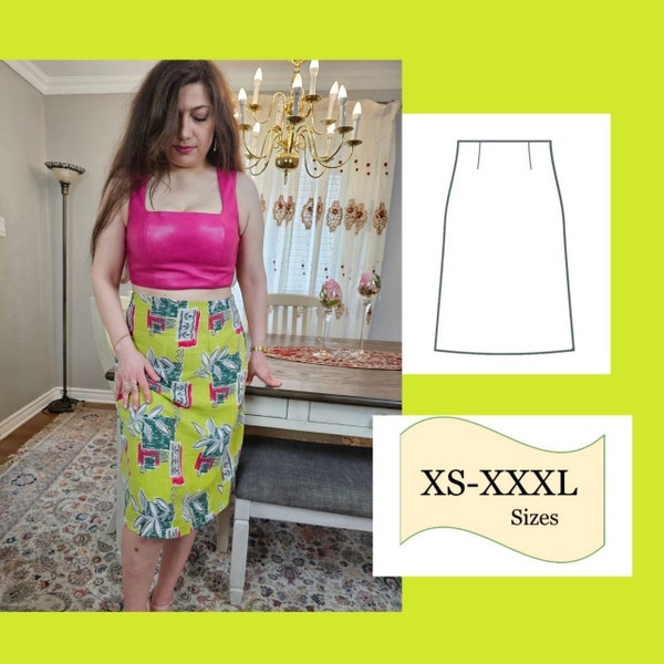 A-Line Skirt PDF Pattern, Sewing Pattern Skirt, Easy To Sew Skirt Pattern, Digital Sewing Pattern Skirt, Bottom Sewing Pattern, Skirt Patter