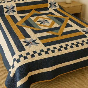 Molde de colcha Cinco Tulipas em PDF, Molde de colcha em PDF, Molde de colcha para cama de solteiro, Molde de colcha em PDF, Tutoriais de quilting, Molde de colcha digital imagem 2
