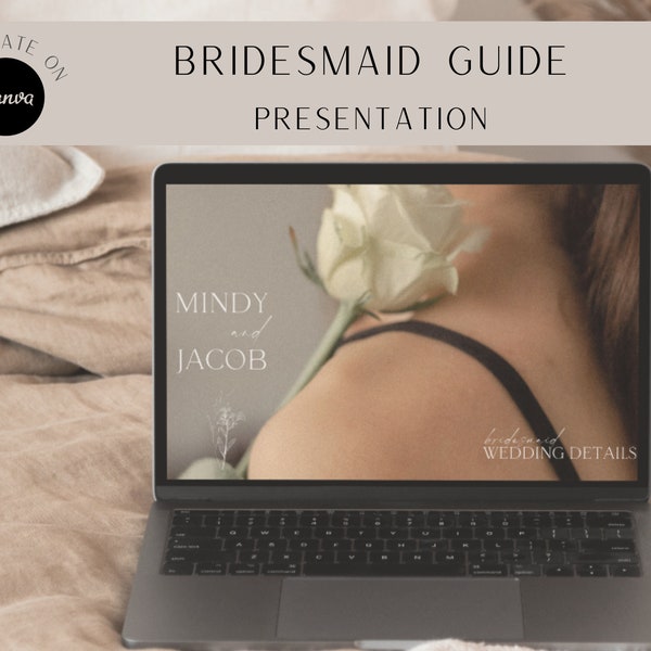 Bridesmaid Presentation Guide | Digital Canva Template | Customizable, Editable, Printable Wedding Planning | Bachelorette Presentation