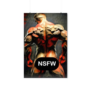 Muscle Stud -- Beefy Rear View (Tiger Blood Version) Premium Poster