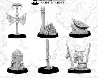 Goblin Objective Markers | Middle Earth | Proxy | MESBG | 28mm | Fantasy | Unreleased Miniatures