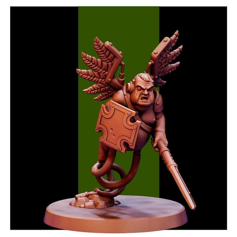 28mm Lord-Militant with Retinue