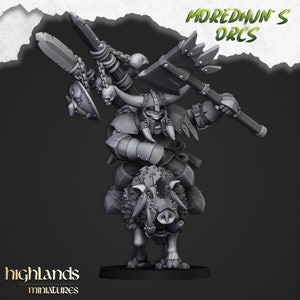 Orc Mounted Hero | Highland Miniatures | Fantasy | Moredhun&#39;s Orcs  | Tabletop |  Wargaming