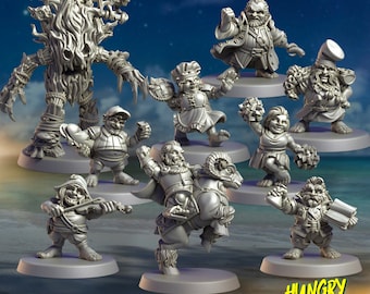 Equipo de apoyo de Hungry Piranhas / Fútbol Fantasy / Equipo Halfling / Punga Miniatures