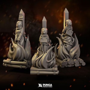 Witch Bonfires | Fantasy | DnD Miniatures | Mordheim | Punga Miniatures