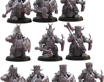 28mm Elite Guard | Chaos Dwarves | Proxy | Tabletop | Wargaming | Lost Kingdom Miniatures