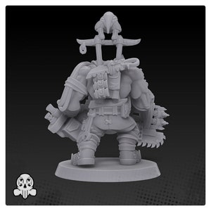 28mm Orc Spanner Boss and Goblin Sidekick