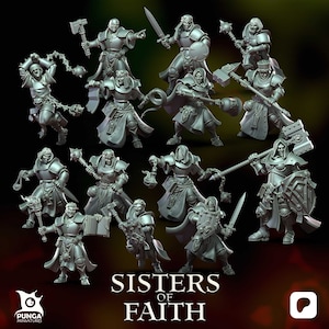 Sisters of Faith Warband | Fantasy | DnD Miniatures | Mordheim | Punga Miniatures
