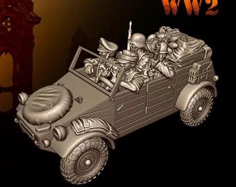 28mm German Kubelwagen | WW2 | 3D Breed Miniatures | Germany