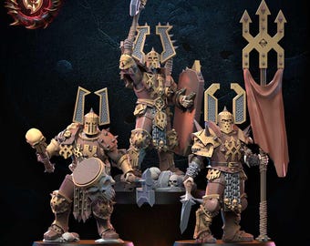 28 mm Skull Collectors Command | Chaos | Proxy | Tafelblad | Wargamen | Lost Kingdom-miniaturen