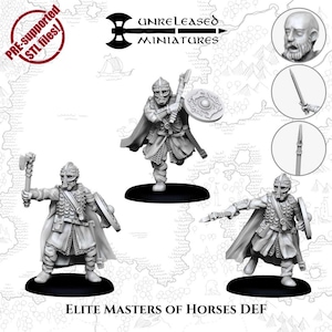 28 mm Elite Masters of Horses DEF | Mittelerde | Proxy | Tischplatte | Kriegsspiele | Unveröffentlichte Miniaturen