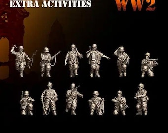 28mm German Extra Activities Poses | WW2 | 3D Breed Miniatures | Germany