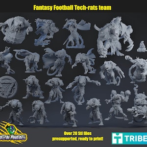 Rat Team | Blood | Fantasy Football | Bowl | Rat Team | Brutefun Miniatures