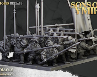 ドワーフ・パイクマン | ユミルの息子たち | ドワーフ | プロキシ | テーブルトップ | ウォーゲーム | ハイランドミニチュア