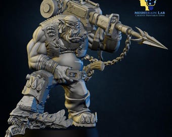 Ork Pirat Harpunierer | Orks | 32mm | Meshbrain Labs