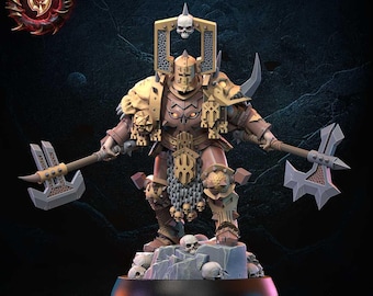 28mm Hrangor, Skull Collector Champion | Chaos | Proxy | Tabletop | Wargaming | Lost Kingdom Miniatures