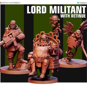 Lord-Militant with Retinue | Proxy | Inquisition | Tabletop | Wargaming | Red Pilgrim Miniatures