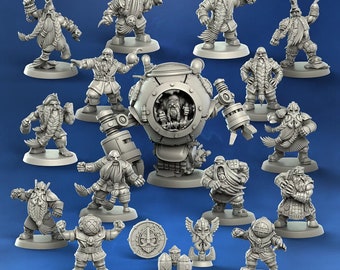 Equipo Stern Buoys / Fútbol Fantasy / Equipo de Enanos / Punga Miniatures